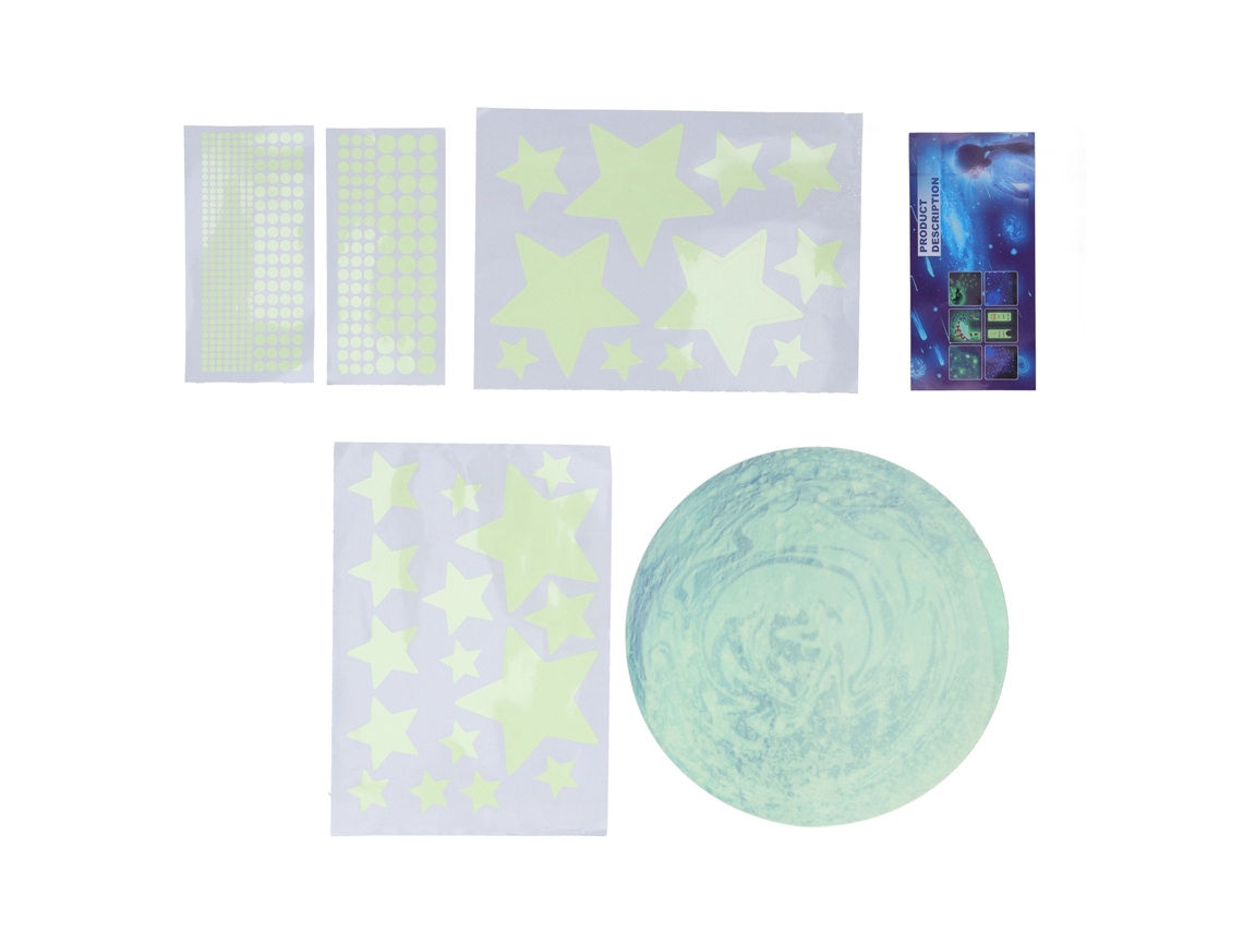 Adesivo de Parede Luminoso de Estrela Diy, Pvc, Decoração, Quarto Infantil, Glowing Star | S/MARCA