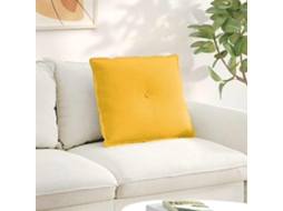 Vidaxl Travesseiro Para Costas Amarelo Claro 60 X 50 Cm