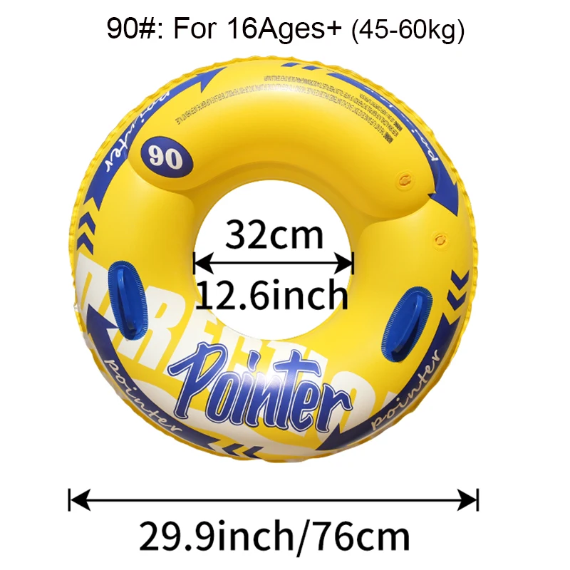 (amarelo 90) Boia Inflável Dupla Para Piscina, Brinquedo De Praia Para Adultos.