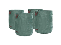 Conjunto 4 Sacos De Lixo Para Jardim Com Alças Vidaxl Verde Polipropileno