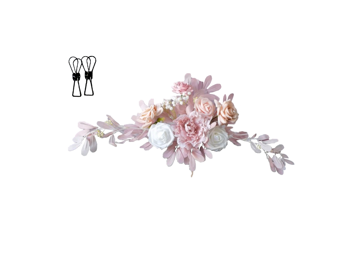 Laxiscreed Painel De Boas-vindas Para Casamento Com Decoração De Flores Elegante