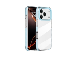 Capa Para Iphone 17 Pro Max Híbrido Transparente Anti-choque Azul Czhhmart
