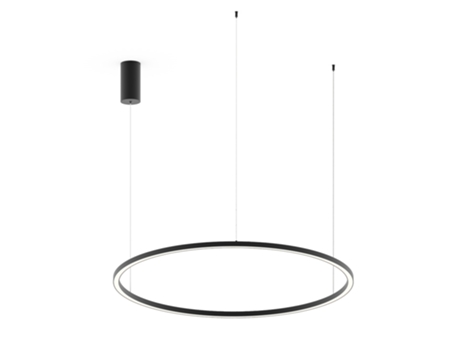 Suspensão Hoop Led em Alumínio Preto com Função Cct 120 cm