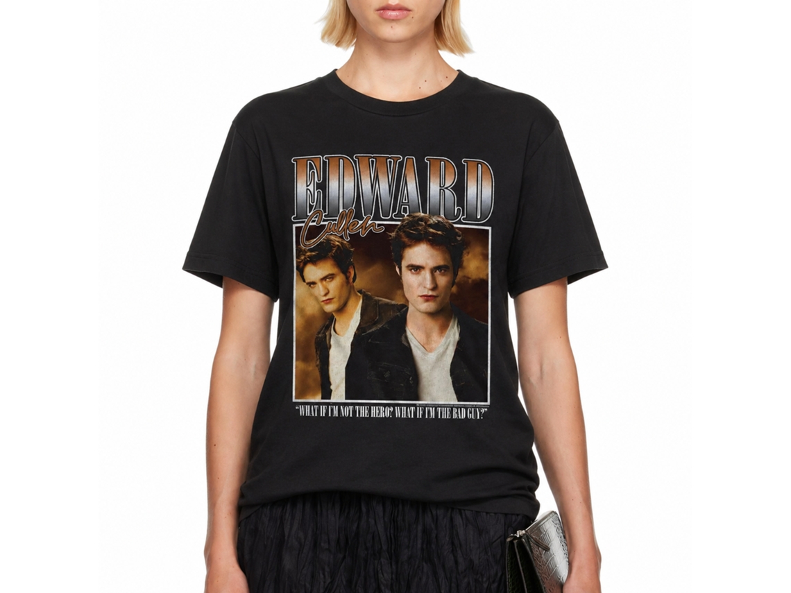 Rockinstone Twilight Movie Two Image Box Black Adult T-shirt Size:l