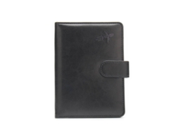 Capa Para Passaporte/cartão De Viagem Elegante Com Bloqueio Rfid Homens E Mulheres, Preta