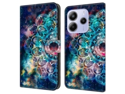 Capa Para Xiaomi Redmi Note 14 5g Com Compartimento Para Cartão, Estampa Flexível Em Couro Pu, Modelo Gyro Flower