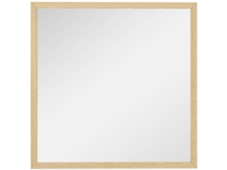Espelho quadrado de parede com estrutura de madeira 50x50 cm natural S/MARCA