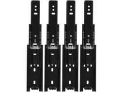 Corrediças Telescópicas Lurrose 4 Peças Trilhos Extensíveis Com Rolamentos De Esferas, Corrediças Laterais De Metal Para