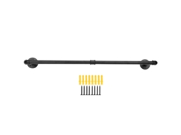 Prateleira Industrial de Roupas de Tubo 92cm Parede Apoio Pesado Preto