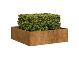 Floreira Enferrujada 100x100x30 Cm Aã§o Resistente Dkd Home Decor