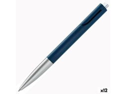 Caneta LAMY Noto Prateado Azul Preto 1 Mm Média 12 Unidades