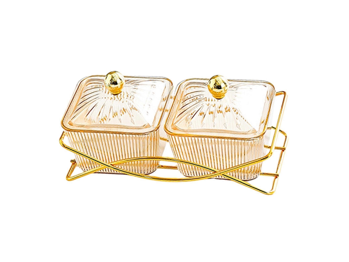 Nut And Candy Serving Tray, Nordic Fruit Snacks Serving Platter With Lid, 2