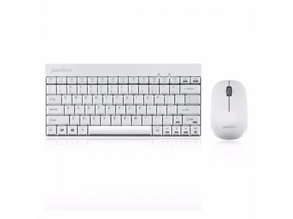 Wireless Keyboard Mouse Set Perixx Periduo 712 Compact White Mini