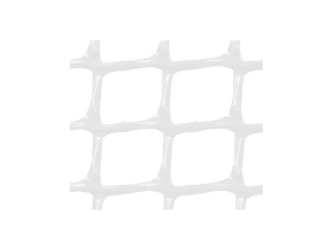 MALHA PLÁSTICA QUADRADA 2x2 cm BRANCA 1x5m