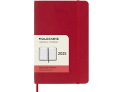 Calendário de Bolso MOLESKINE 2025 P/A6 Capa Mole Vermelho Claro
