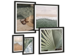 Conjunto De Pinturas Motivos De Férias Estilosos Aquáticos Espelharte (5 Peças)