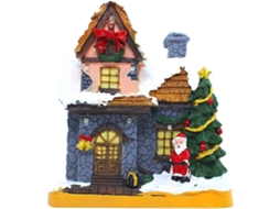 KOFIHETY Casa Da Aldeia De Natal, Decoração Iluminada Requintada De Led Para Decoração Para Casa, Bateria Operada Com Luz Branca Quente, Resina De Materiais Pr