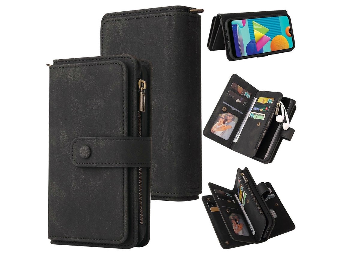 Capa De Couro Sintético Pu + Tpu Com Toque Suave Para Samsung Galaxy A02 (versão Europeia), Com Aba Horizontal, Suporte Para Cartão, Compartimento Par