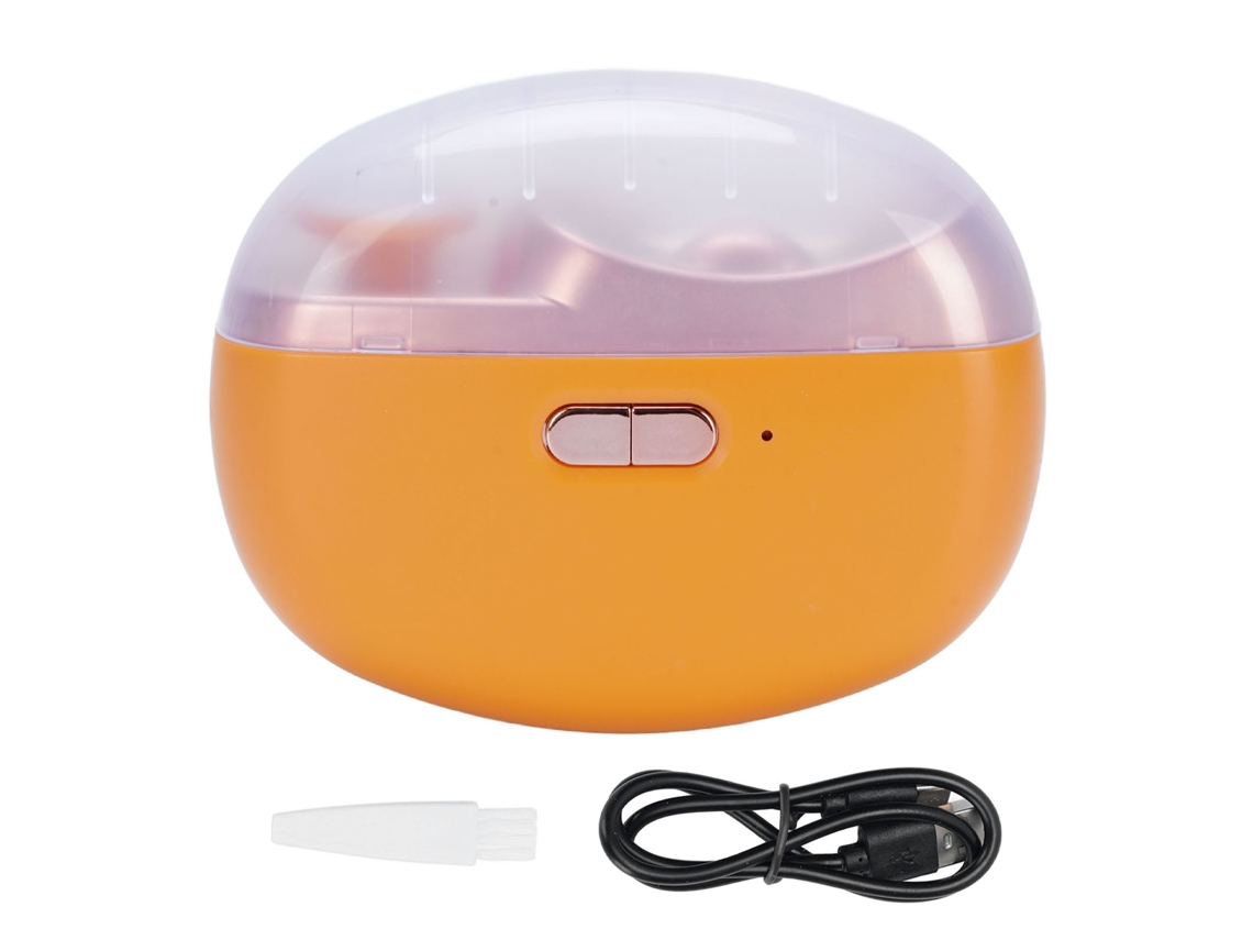 Mali cortador de Unhas Elétrico Automático com Polidor Usb Portátil Seguro para Bebês e Crianças Laranja