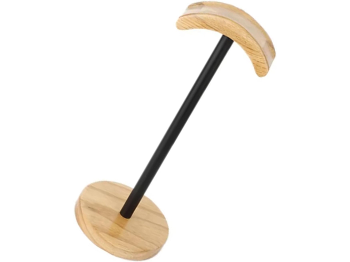 Suporte Vertical Para Fones De Ouvido Circum Aurais Com Design Fácil Montagem Mesas Ou Bancadas Madeira