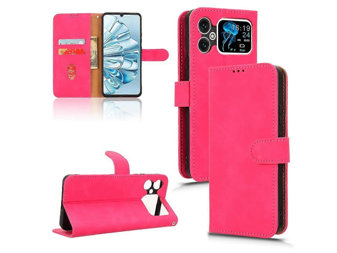 Capa De Celular De Couro Com Flip Magnético Skin Feel