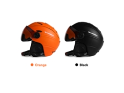 Capacete de esqui moldado com óculos removíveis, tratamento antiembaçante, forro polar removível, tamanho P/MARCA