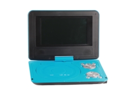 Aetheria reprodutor de Dvd Portátil 6.8 Polegadas Multifuncional para Carro e Exterior com Tv e Bateria (azul)