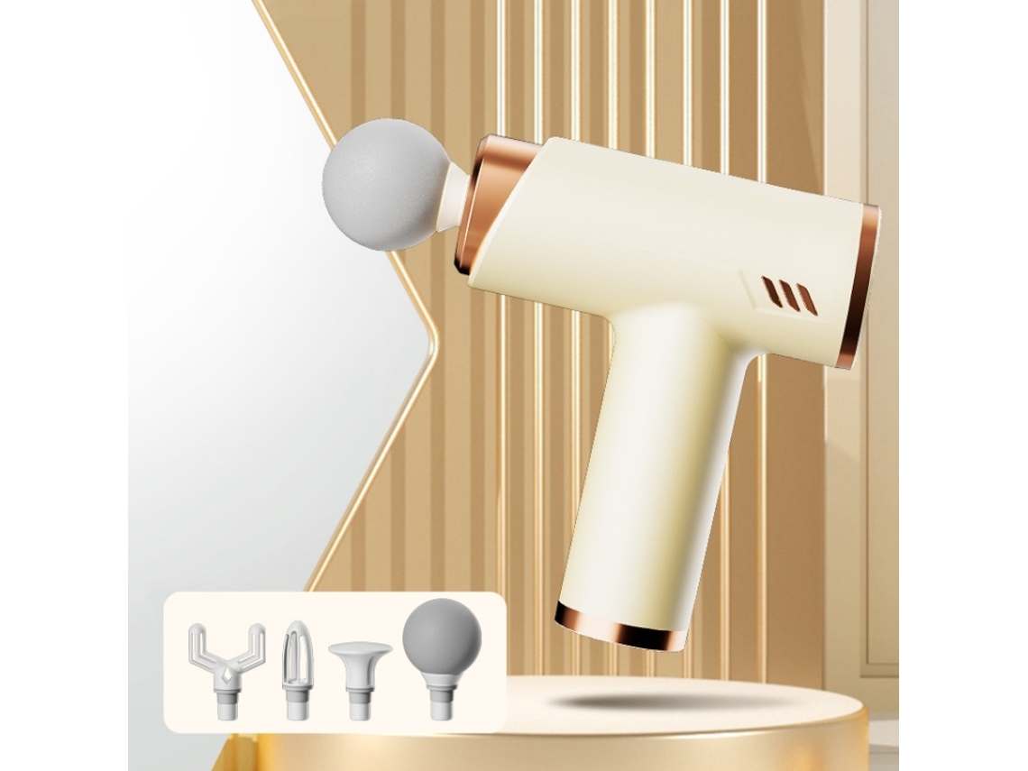 Pistola de Massagem MDUG Silenciosa, Inversor LCD (cáqui)