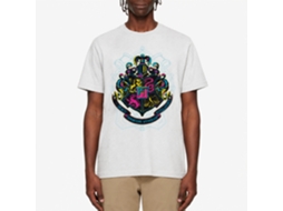 Rockinstone Harry Potter Hogwarts Bicolor Emblem White T-shirt Size:xl