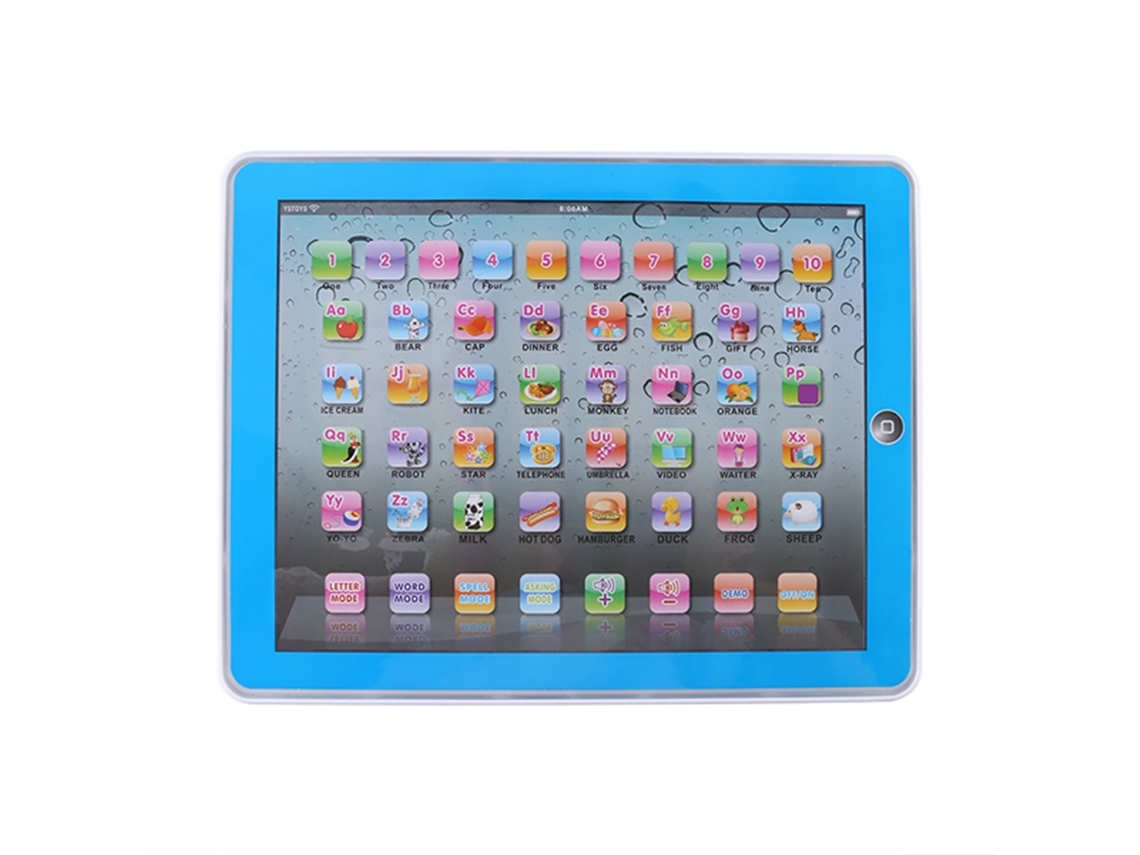 Tablet Infantil Para Aprendizagem De Inglês, Brinquedo Educativo Precoce, Azul. Aquaforge