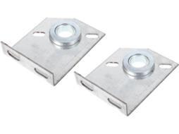 Kit Com 2 Suportes De Fixação Para Garagem Em Metal Prateado, Para Porta De 1 Polegada, Diâmetro