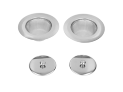 Filtro de Pia LAXISCREED Aço Inox Anti rugas com Tampa 2 Unidades