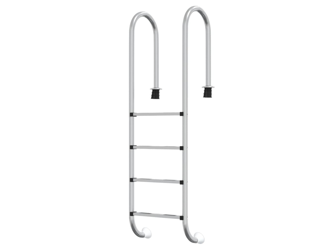 Pool Ladder, Pool Ladders Vidaxl Prateado Aço Inoxidável (54 X 38 X 184.5 Cm)