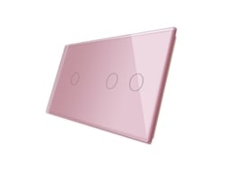 Frontal 2X Vidro Rosa Botões LEDBOX