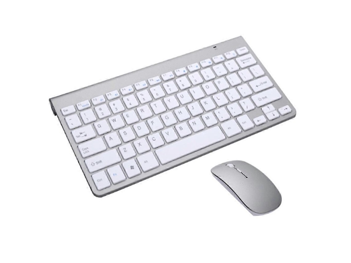 Conjunto De Teclado E Mouse, Teclado Fino Sem Fio 2.4g Com Combinação De Mouse Sem Fio Conjunto De Teclado E Mouse Prateado Everley891