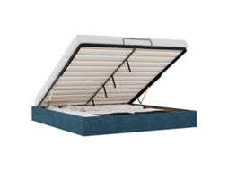 Estrutura de Cama Otomana Sem Colchão 180x200 Cm Azul Escuro MAISON EXCLUSIVE