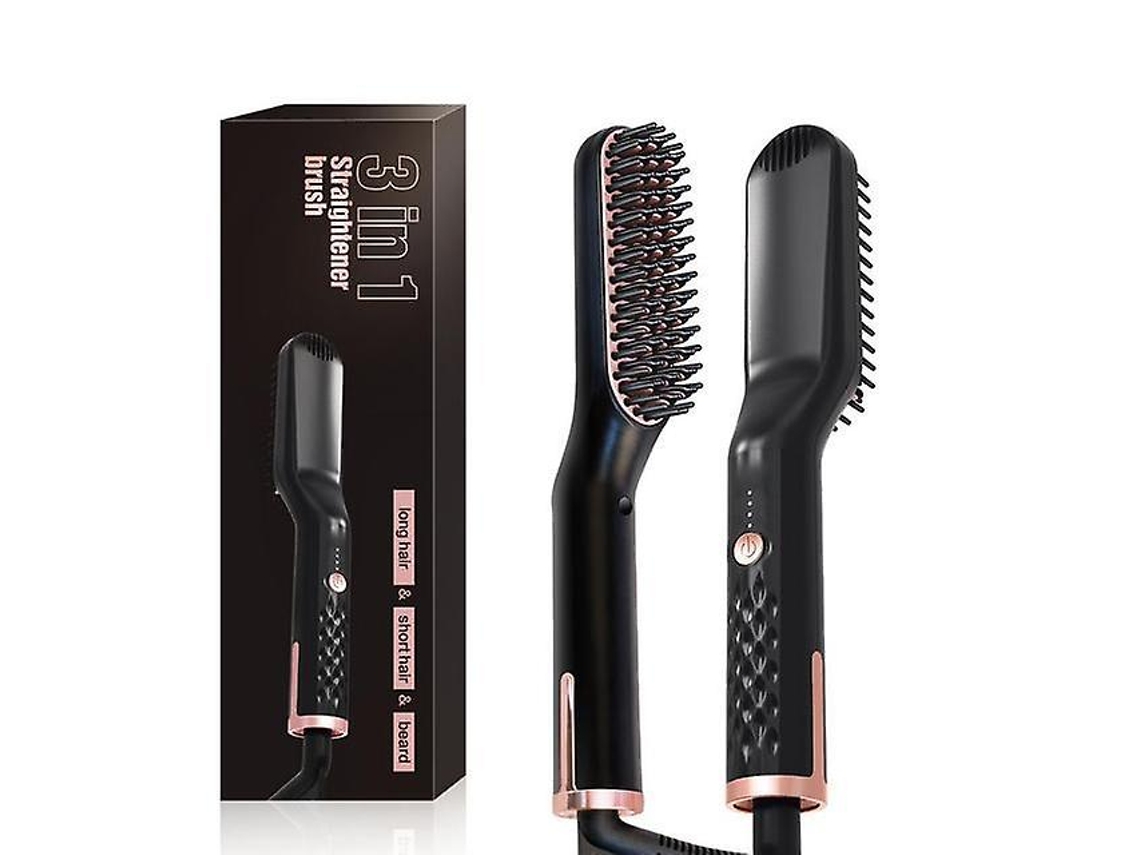 Ptc Aquecimento Alisador De Cabelo Escova Pente Cuidados Pessoais Suave Estilo Masculino Antiestático Fofo Pente De Barba Reta Jinyubo Store