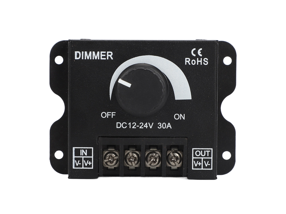 Dimmer LED Canal Único Regulagem Contínua Dissipação de Calor DC 12-24V para Fita Led | S/MARCA