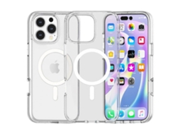 Capa Magnética Para Iphone 16 Pro Compatível Com Magsafe Pctpu Transparente
