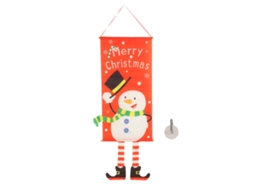 Bandeira Pendente de Boneco de Neve para Natal