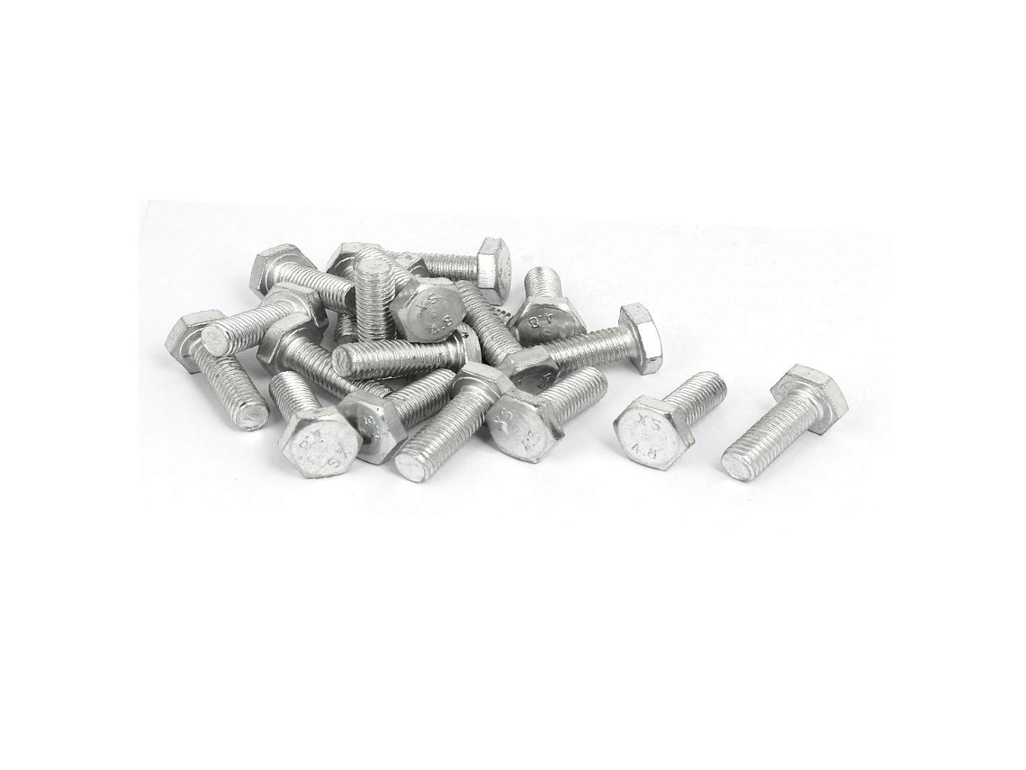 Parafusos Sextavados M10x30mm em Aço Inoxidável com Rosca Completa,