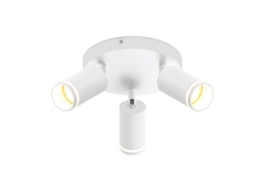 Nettlife Led 3 Chama Para Montagem No Teto - Branco Projetor Giratório Gu10 Para Montagem No Teto Candeeiro De Parede Em Madeira Sem Lâmpada