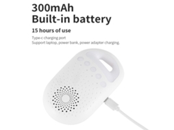 Máquina De Sono Portátil Para Bebê Com Ruído Branco 26 Sons Luz Noturna Timer Usb Recarregável
