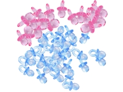 100 Chupetas de Acrílico Mini Festa Bebe Decor Brinquedo
