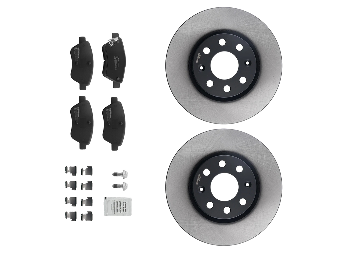 Kit Discos E Pastilhas De Freio, Material De Fricção Alta Qualidade, Compatível Opel Adam 2013-2019, Poder De Parada Aprimorado