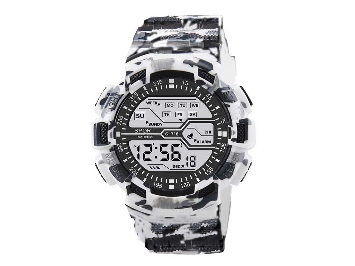 Relógio Esportivo Digital Masculino de 55mm com Luz Led MDUG