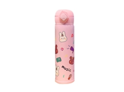 Termo Inox S/MARCA 304 com tampa pop up isolado portátil 450ml rosa para outdoor viagens escritório