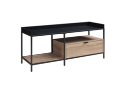 Mesa de TV Belana com gaveta e bordo elevado 120x40x54 cm preto/carvalho EN.CASA