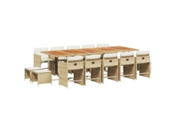 Garden Dining Set, Garden Dining Sets Vidaxl Bege Rattan / Vime (n/a)