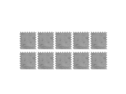 Mali 10pcs Tapete de Piso de Espuma Peludo Entrelaçado Anti deslizante Cortável para Quarto Cinza